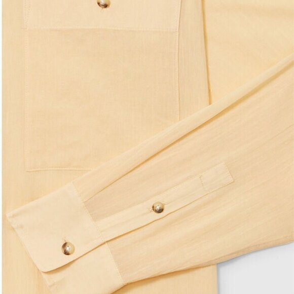 EUC - Club Monaco Chemise Long Sleeve Marnee Shirt in Banana Size - Small - Picture 4 of 13